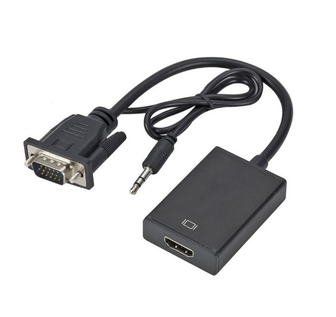 Cabo conversor VGA para HDMI com audio