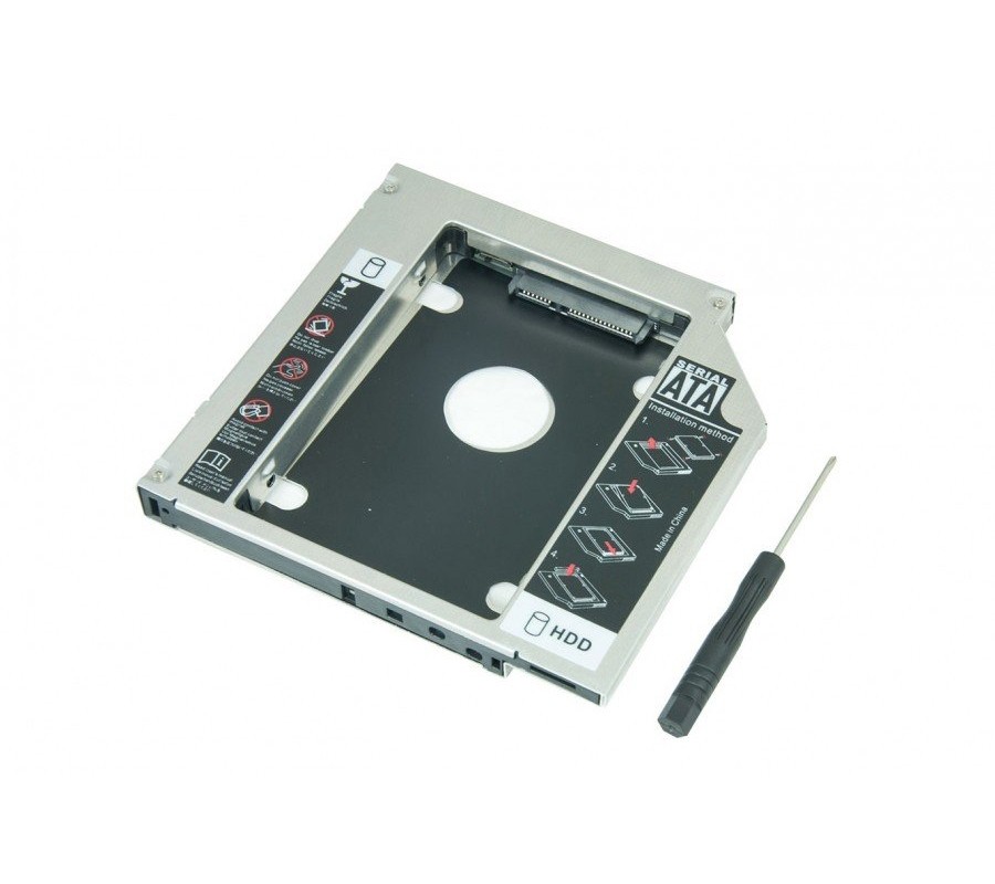 Adaptador DVD P/ HD ou SSD Notebook Drive Caddy 9.5mm SATA