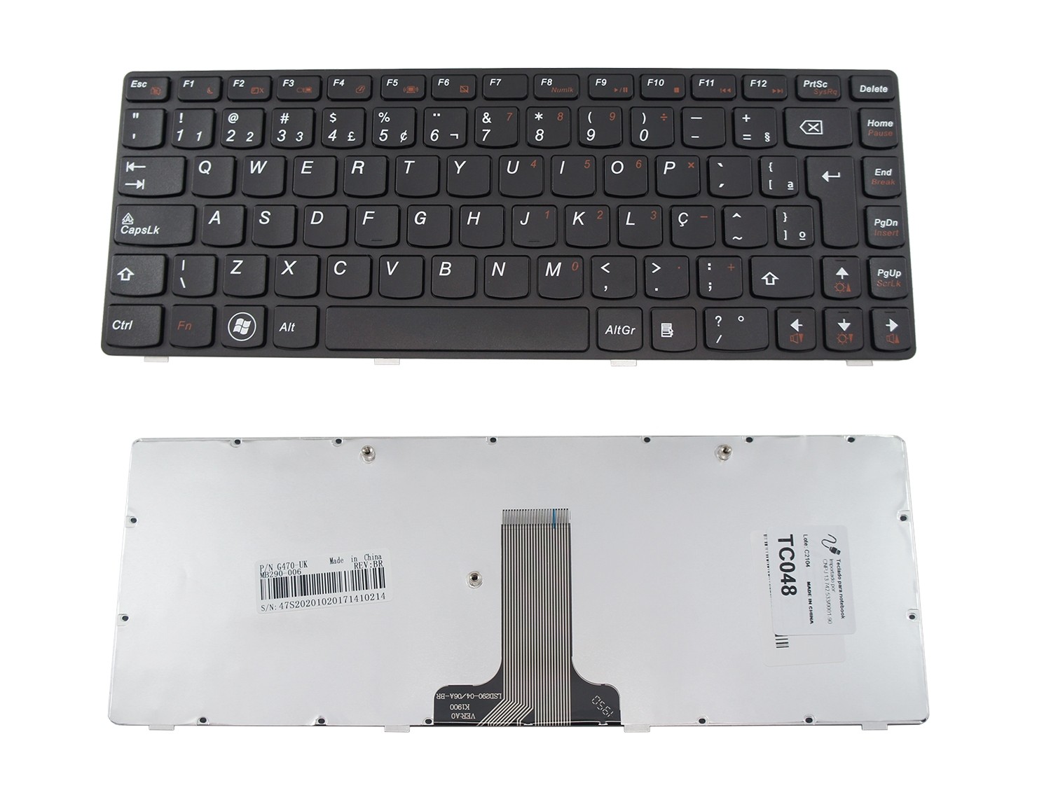 Teclado notebook Lenovo B490 9Z.N5TSC.01B MP-10A23US-6861 V116920EK1