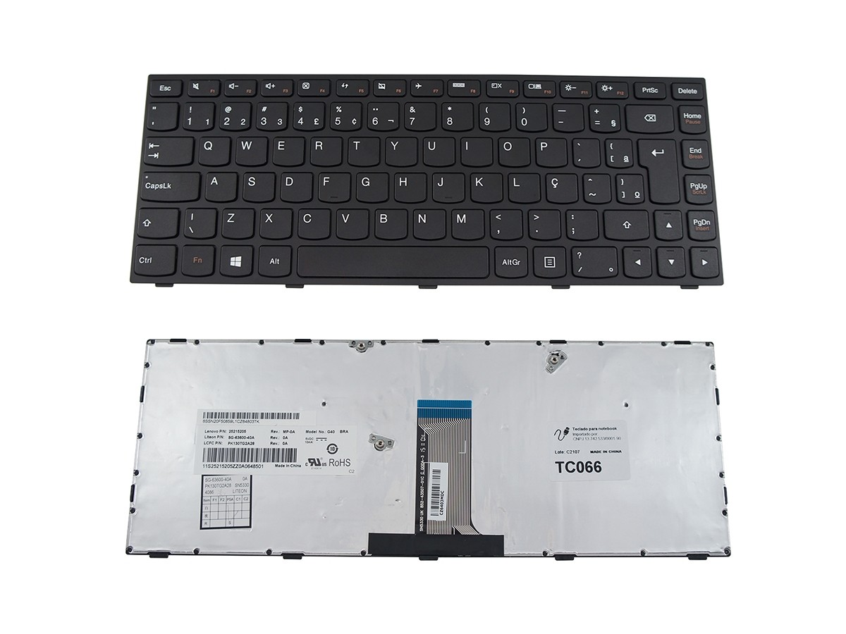 Teclado notebook Lenovo Z40-70 Z40-75 N40 25215206